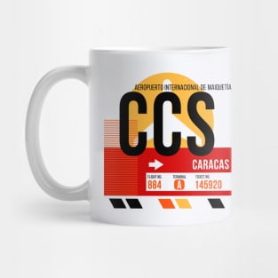 Caracas (CCS) Airport // Sunset Baggage Tag Mug